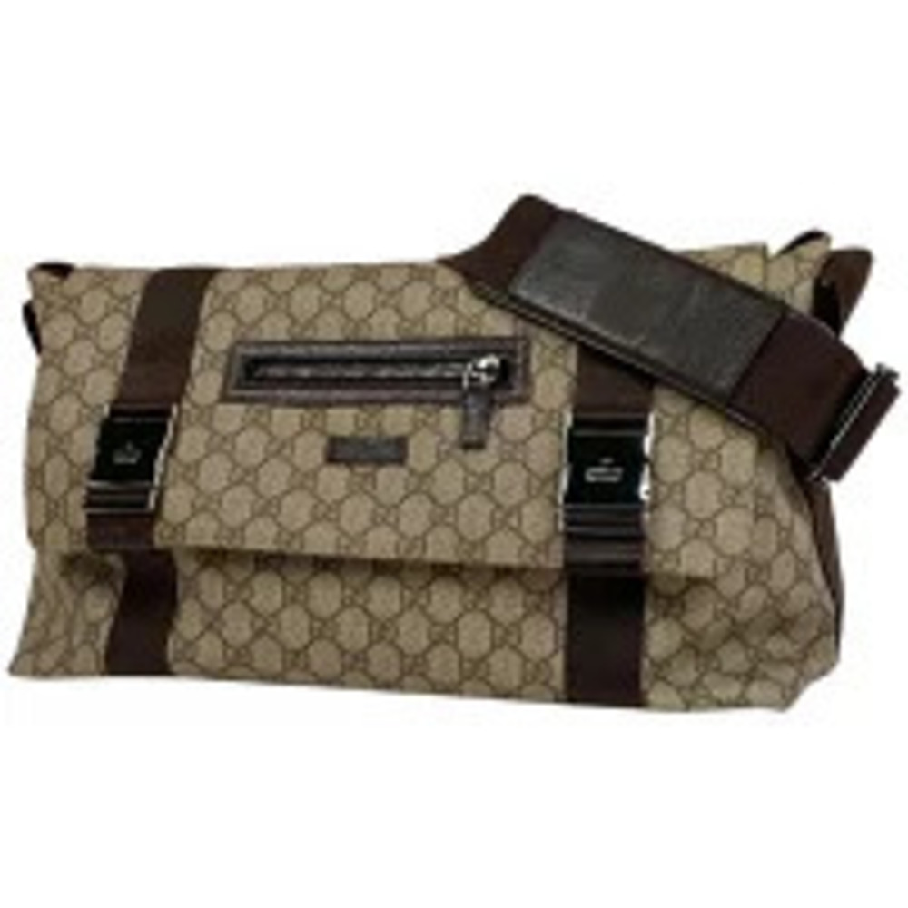 Gucci GG Shoulder Bag Messenger Crossbody Canvas Beige